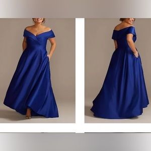 Beautiful royal blue A-line prom dress